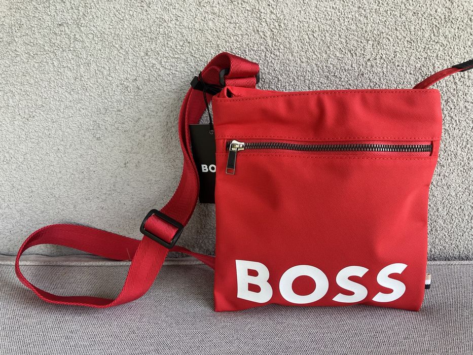 Hugo Boss meska listonoszka saszetka na ramie Nowa Czerwona
