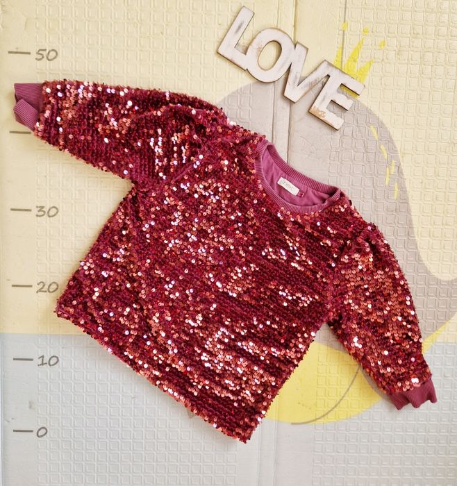 Світшот паєтки Next Некст дівчинка 2-3 р кофта кофтинка светр худі