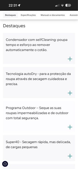 Maquina de secar roupa Siemens iQ500 Bomba de calor 8kg