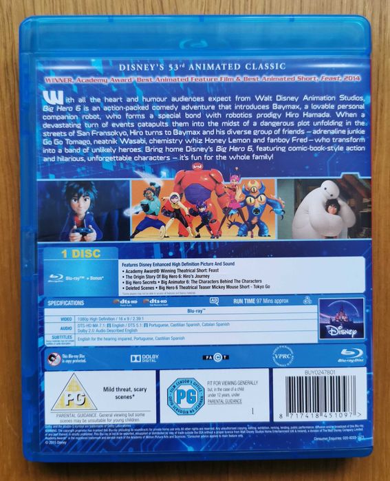 Big Hero 6 (Wielka Szóstka) Blu-ray (En) (2014)