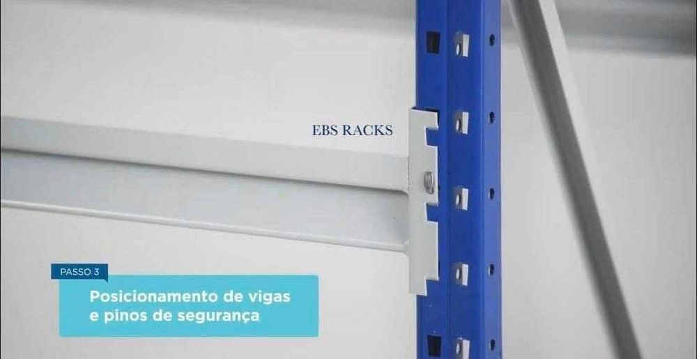 Estante pneus 2000Ax2000Cx50P 3 níveis prateleiras