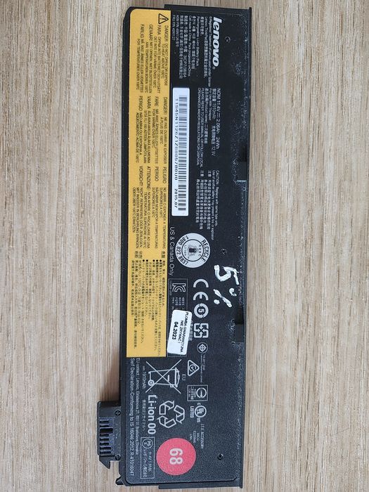 Оригінальна Акумулятор батарея АКБ до ноутбуків Lenovo ThinkPad серія 68  до X240, X250, X260, T440, T450, T460