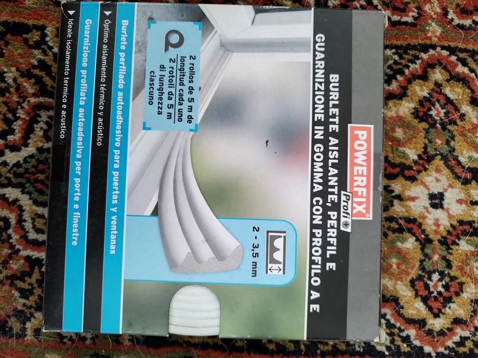 Junta de borracha com perfil em E 4 euros