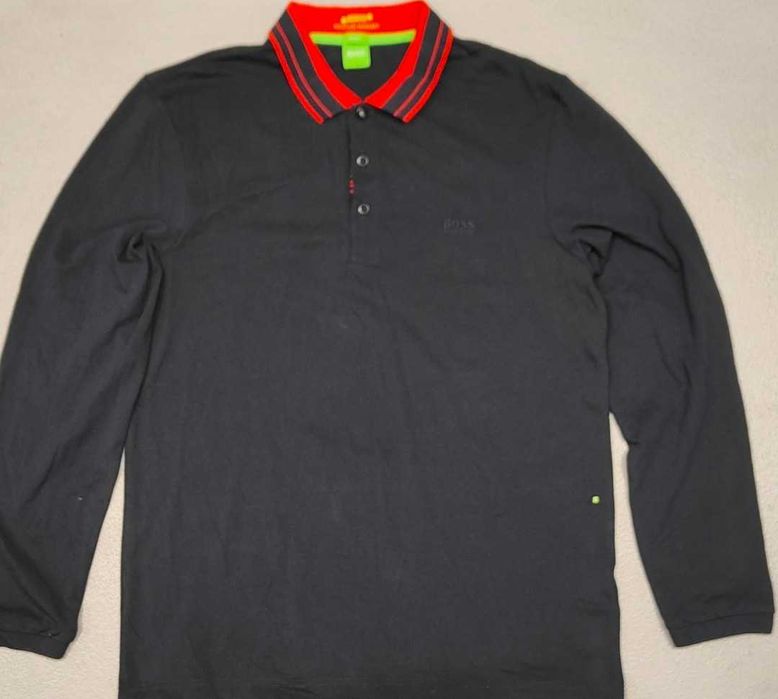 Wr) BOSS HUGO BOSS oryginalna koszulka polo długi rękaw Roz.XL