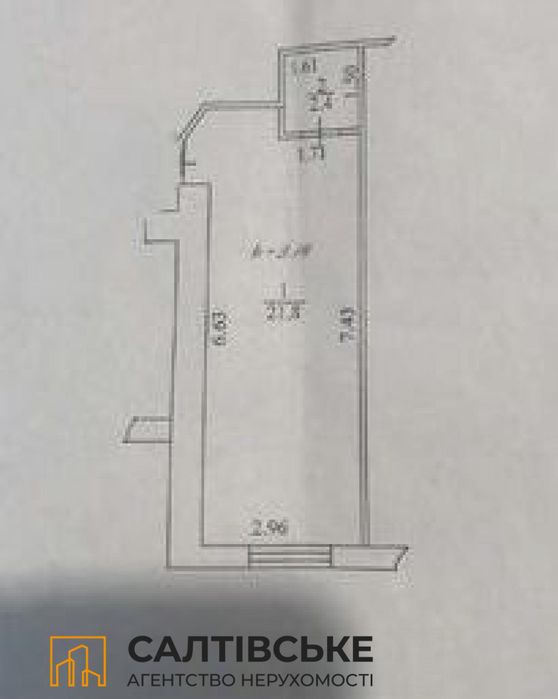 ОВ-2940 Продам гостинку 24м2 на Салтовке Студенческая 535м/р