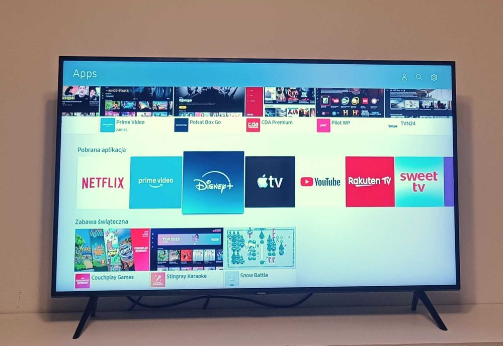 49 Cali TV Samsung QLED 4K HDR Smart TV DVB-T2 Hevc + Uchwyt + Hdmi ++