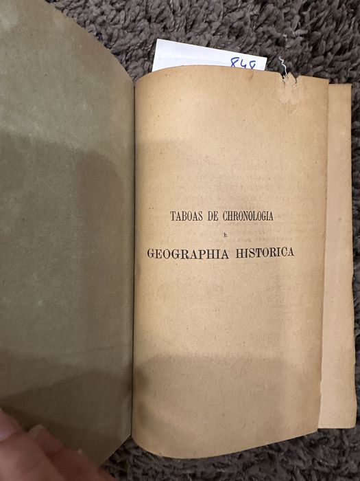 livro raro TABOAS DE CHRONOLOGIA GEOGRAPHIA HISTORICA por J. P. Oliveira Martins
