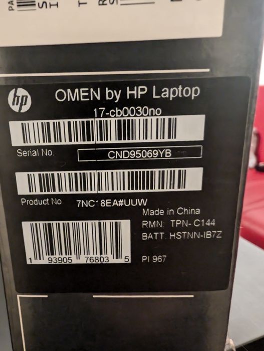 HP Omen 17.3 i7 GeForce RTX 2070