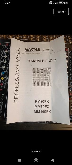 Mesa de som com efeitos  MASTER AUDIO PROFESSIONAL MIXER MM 140 FX