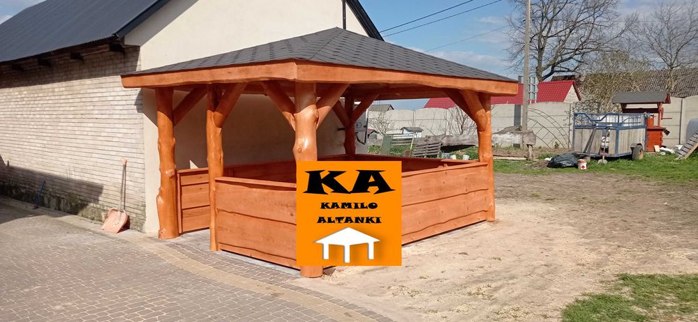 Altana ogrodowa na grubym balu