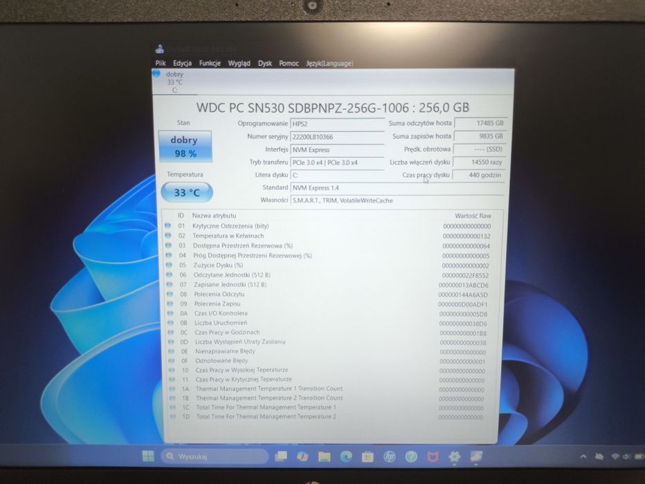JAK NOWY! HP 15s | Ryzen 5 5500U | 16GB RAM | SSD 256GB | Windows 11
