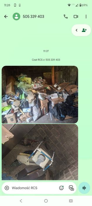 Wywóz mebli gruzu kontener