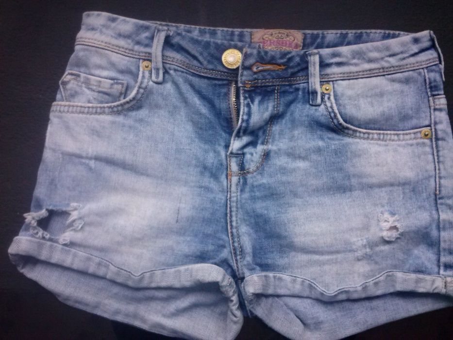 7 calções de Ganga Bershka
