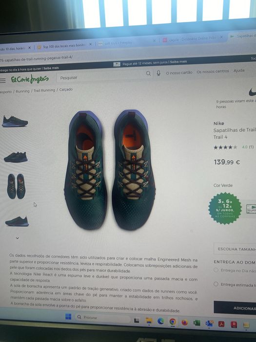 Vendo sapatilhas andei uma vez