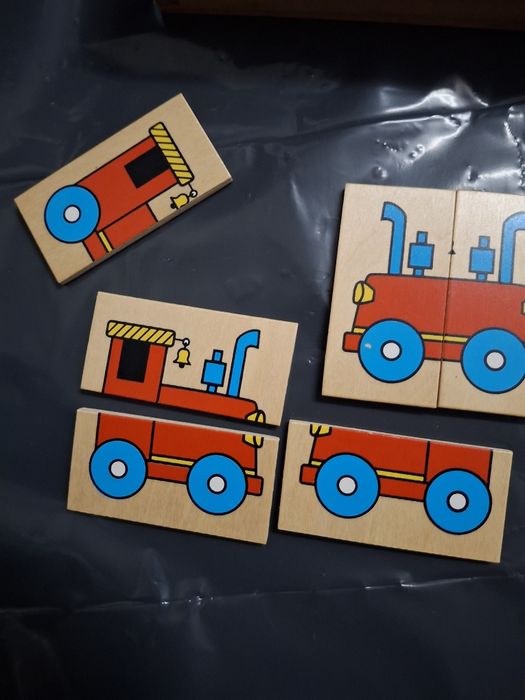Jogo educativo de madeira Sombras Divertidas – Puzzle de associação com caixa