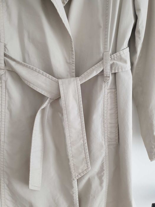 Jasnobeżowy bawełniany Płaszcz damski Trencz Rozmiar 38/S/44