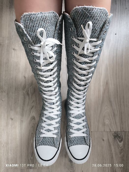 Converse knee hight tweed gray xxhi custome 37,5