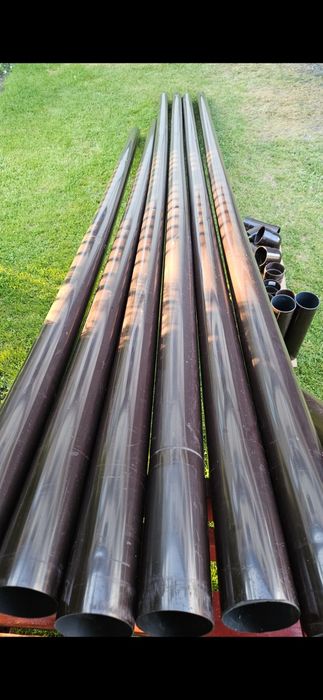 Sprzedam rury spustowe PCV kpl brąz 90 Krop