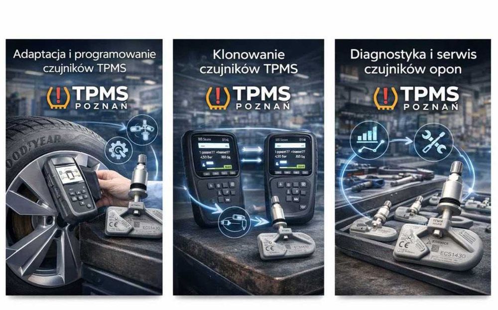 Adaptacja, programowanie, klonowanie i diagnostyka czujników w oponach