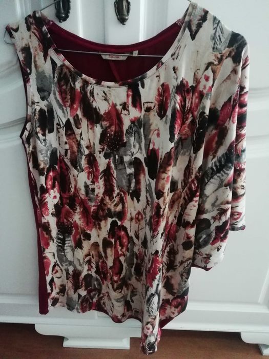 Túnica camisola estampada assimétrica, Salsa S