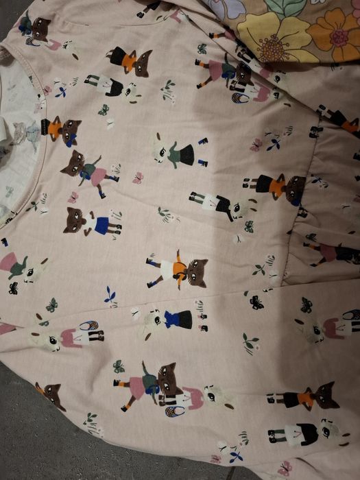 Sukienki bawełniane długi rękaw dla dziewczynki H&M 134