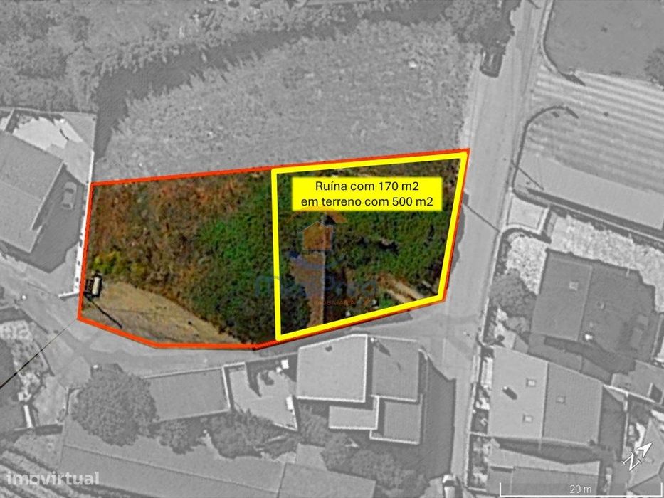Ruína com 170 m2 em terreno com 500 m2 | Arneiros, Ventosa TVD