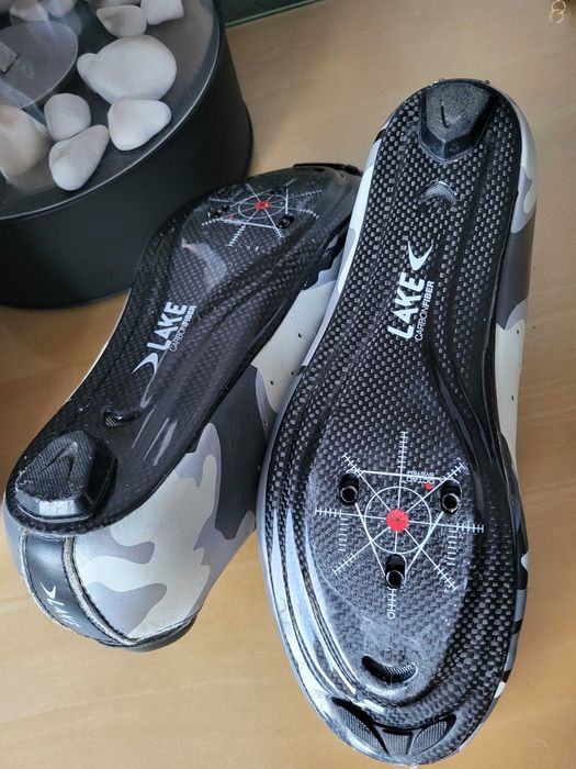 buty rowerowe szosowe LAKE CX237 45 realnie 43,5 283mm skóra karbon