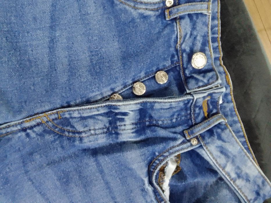 Spodnie jeansowe przetarcia 34 Sinsay XS