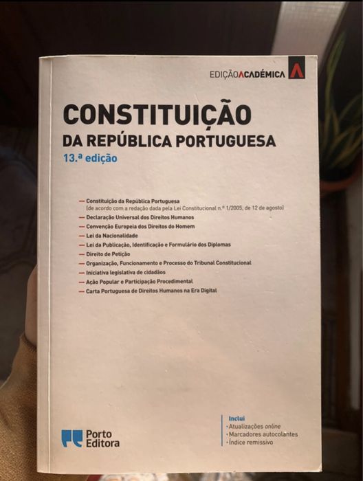 Constituição Da República Portuguesa- Edição Académica