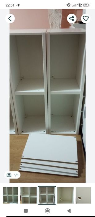 Szafka ścienna biała  otwarta ikea Eket
