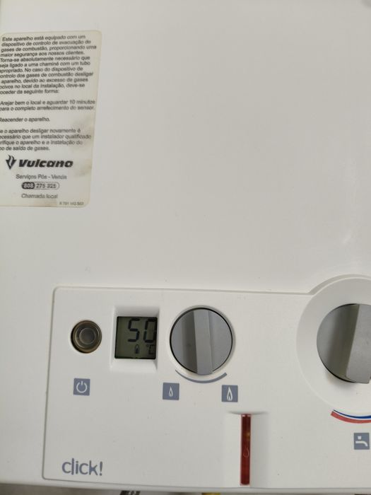 Vendo esquentador Vulcano click ventilado 11L Gás natural como novo