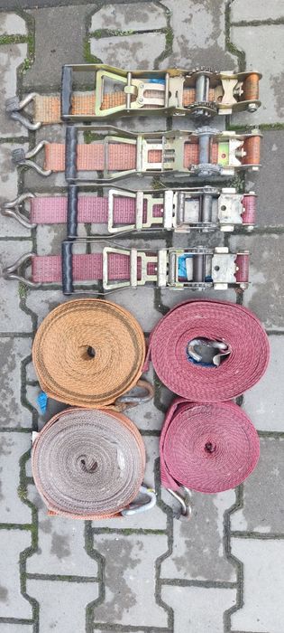 Solidny pas transportowy z długą klamrą 8,5 - 9m do przyczep