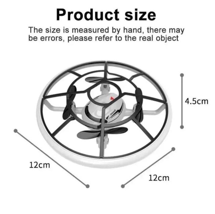 Mini drone com luz led redonda