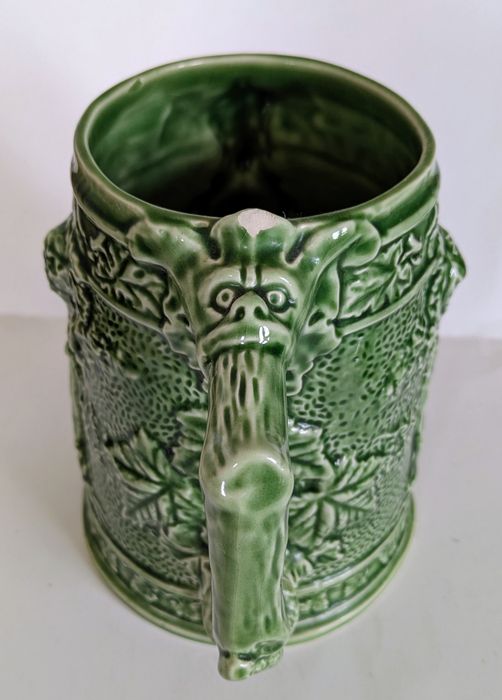Caneca cerâmica vinho/água, estilo Bordado Pinheiro