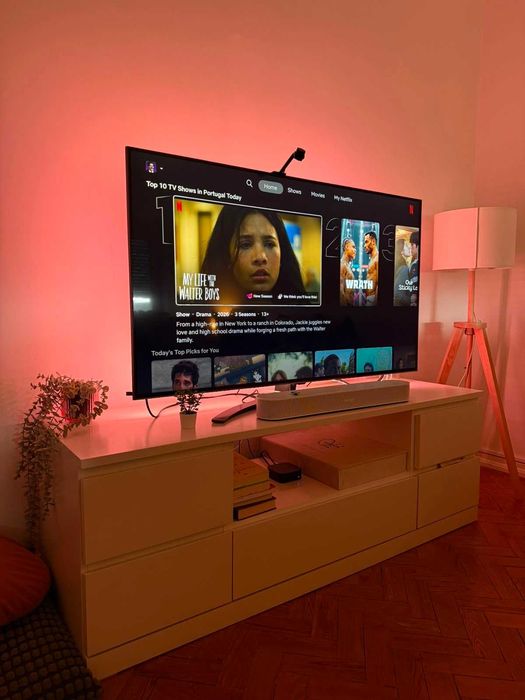 Móvel TV IKEA MALM branco – gavetas e nicho (usado)