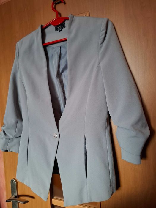 Żakiet szary marynarka popielata jak nowa Medicine rękaw 3/4 rozm. 34