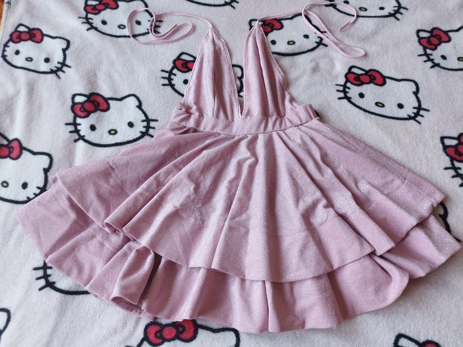 Sukienka na wesele pastel pink S