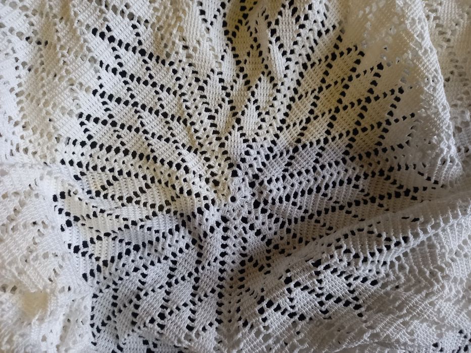Toalha em crochê vintage