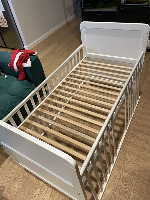 Drewnine lózeczko Woodies 140x70 z materacem