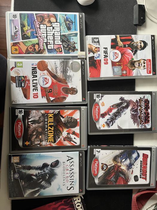 Conjunto jogos psp portatil
