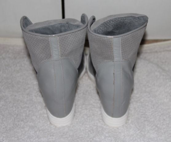 Botki sneakersy szare 40 roberto exclusive koturn czarne 39 wojas kors