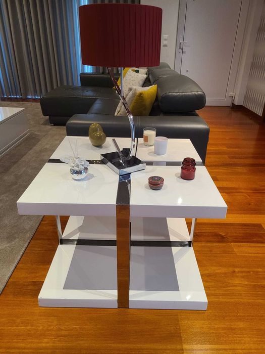 Moveis Sala Lacados a Branco - Alto Brilho