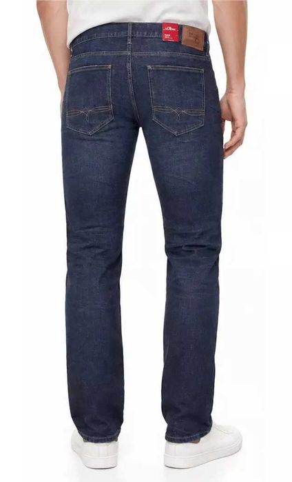 Jeansy męskie s.Oliver Close - Slim Straight przetarcia nowe - W34/L30