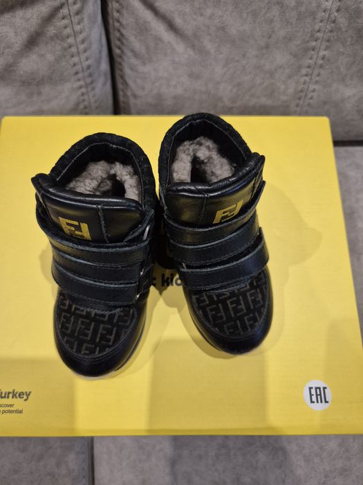 Ботинки 21р натур.кора и мех