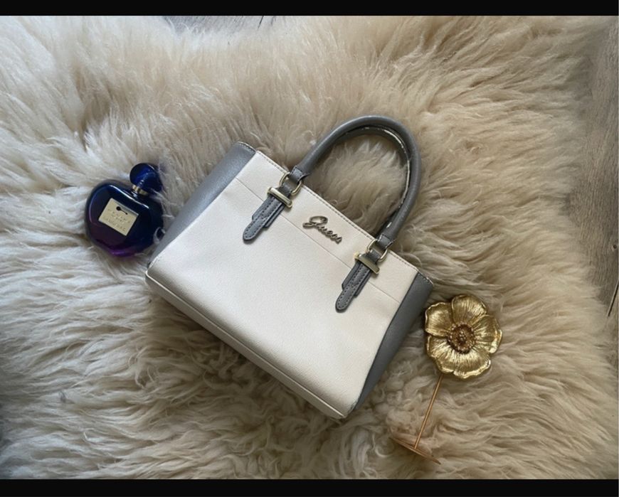 Guess torebka do reki a5 szara jremowa autumn jesien jesienna oryginal