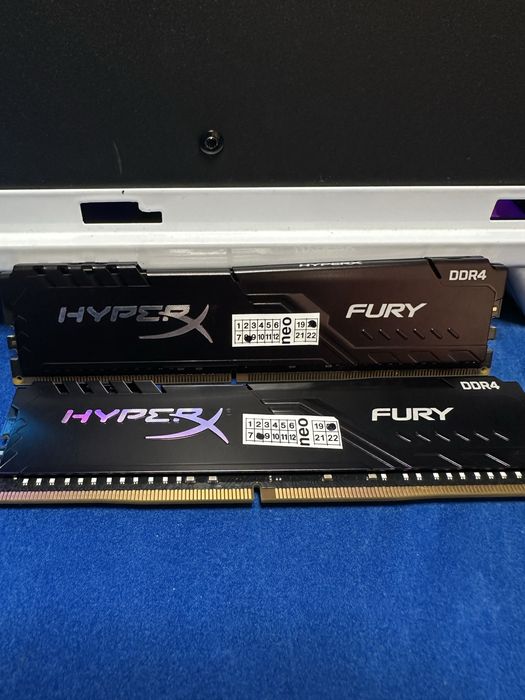 Оперативна памʼять ddr4 16gb  (Kit 2x8gb) 3200mhz HyperX Fury Black