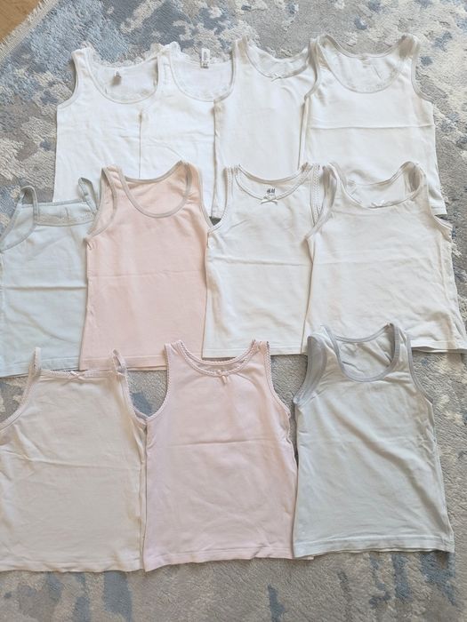 Майка майки для дівчинки трусики білі блакитні рожеві донелла h& m 92, 98, 104
