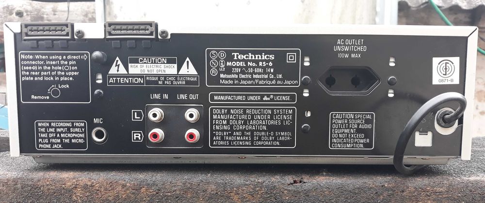 Technics RS-6 винтажная кассетная дека\ магнитофон Japan