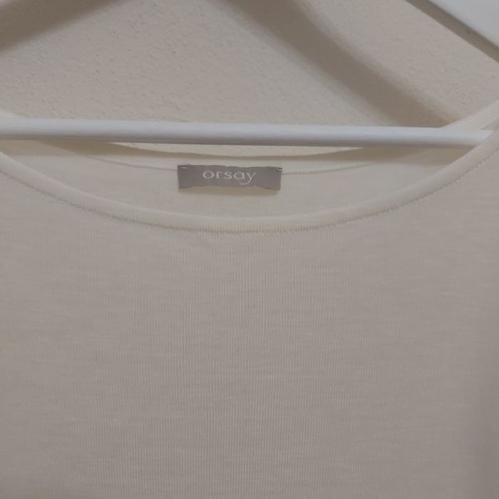 Bluzka z bufiastymi rękawami biała orsay