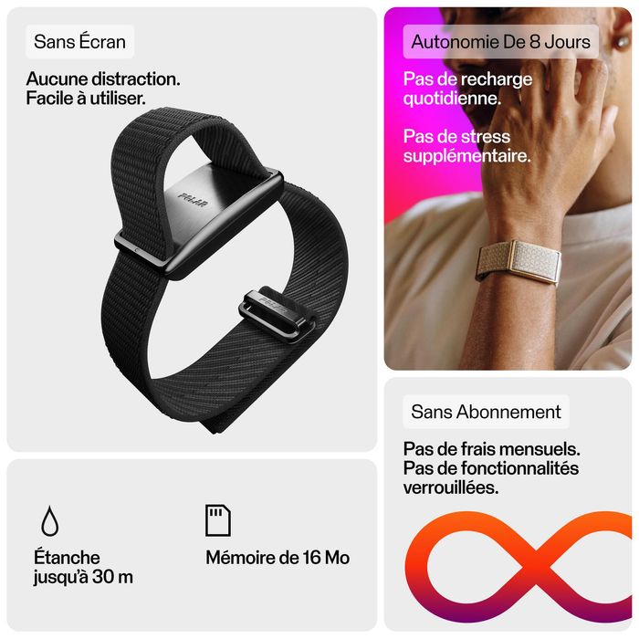 Pulseira conectada Polar Loop preto